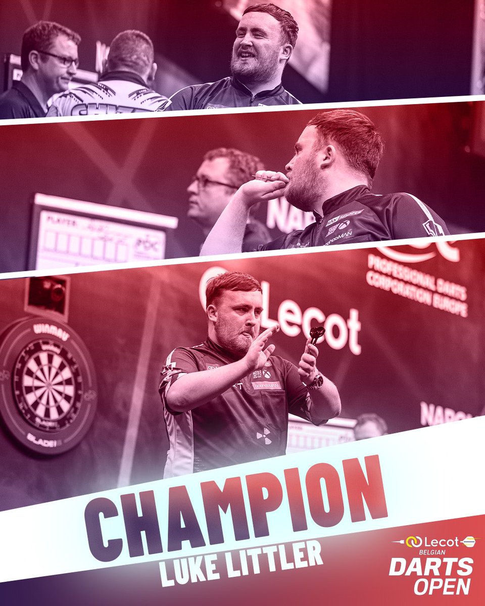 OfficialPDC's tweet image. LUKE LITTLER IS THE 2025 LECOT BELGIAN DARTS OPEN CHAMPION! 🏆