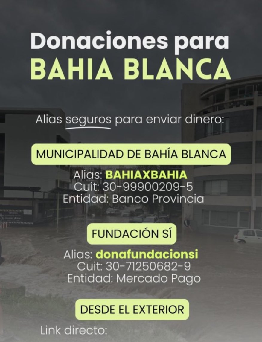gastonedul's tweet image. Se inició una colecta para las familias afectadas por el temporal en Ingenerio White. Todavía tienen a sus casas inundadas.
Se necesitan colchones, frazadas, productos de limpieza, higiene, agua potable, toallas y alimentos no perecederos.
La gran parte de las donaciones se…
