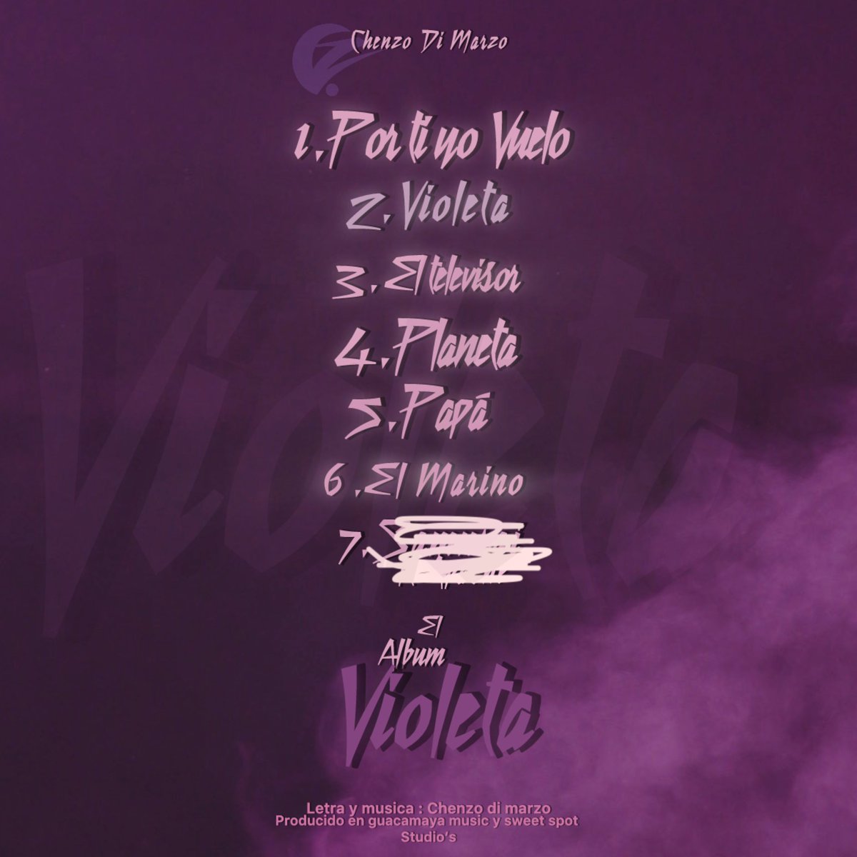 VIOLETA: EL CIERRE DE UNA HISTORIA
 Después de un tiempo de trabajo, esfuerzo y pasión, Violeta por fin toma forma. #elalbumvioleta #chenzodimarzo #nuevamusica