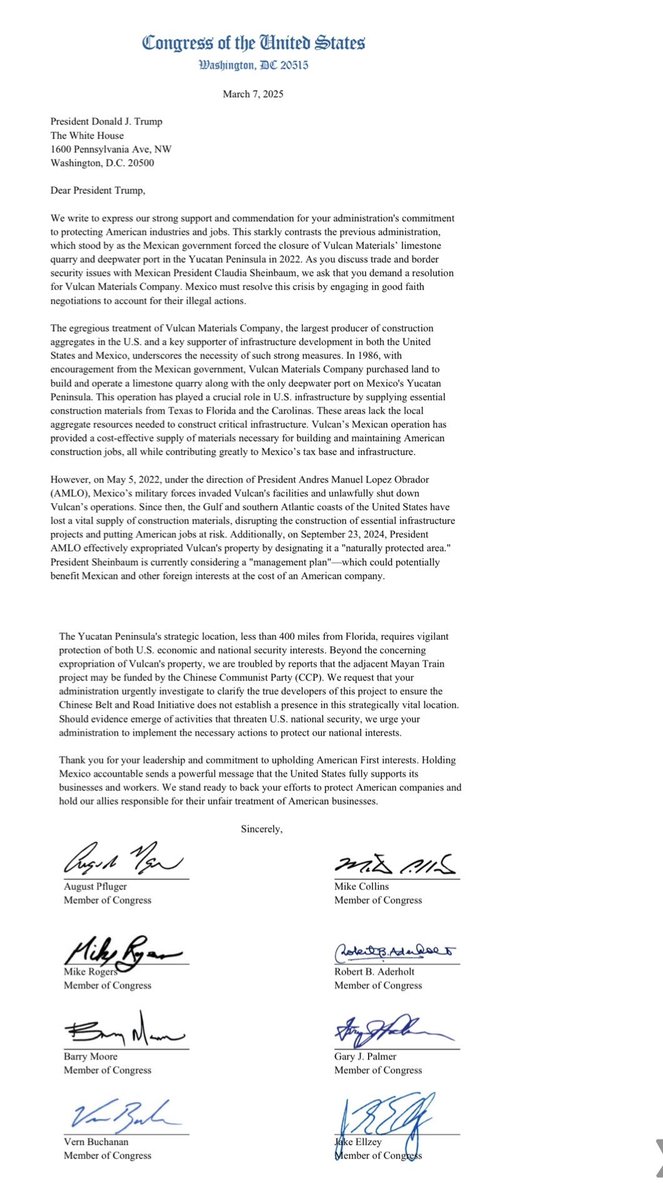 marleonorc's tweet image. 🚨Vaya, vaya, así que detrás del Tren Maya se encuentra el Partido Comunista Chino. 
Que calladito se lo tenía Lopez Obrador pero 36 miembros del Congreso de 🇺🇸 ya se lo hicieron saber al presidente @POTUS 
El legado del expresidente a la presidentA es como un campo minado.