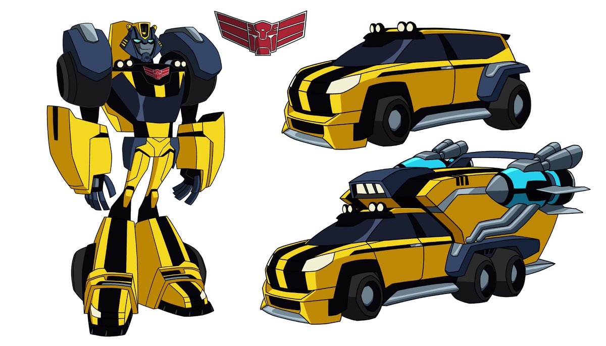 KeyanCarlile's tweet image. Announced at TFCon: Bumble Prime.
Marty Isenberg and I are continuing our Transformers Animated collaborations. We’re doing the season 4 “Bumble Prime” story as a 28-page comic. Here is Eric Siebenaler’s design, picking up from where Derrick’s head artwork.