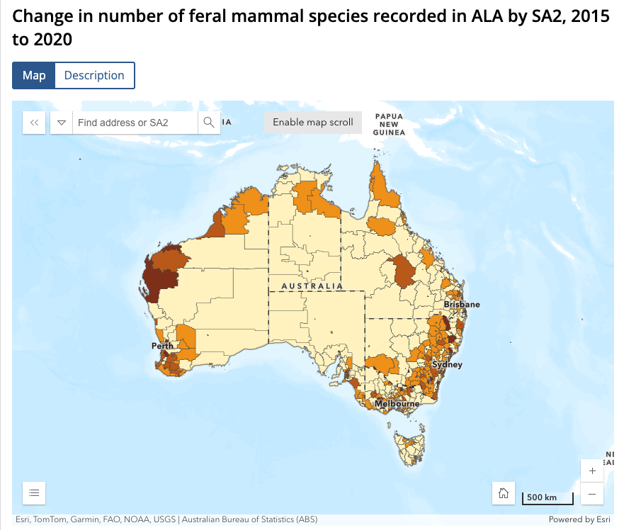 Atlas of Living Aust (@atlaslivingaust) on Twitter photo Australiaβs first National Ecosystem Account is here! πΏ
Released by <a href="/ABSStats/">Australian Bureau of Statistics</a>, it tracks the health of our ecosystems. ALA data supported biodiversity reporting, particularly the change in feral mammal species across Australia. πΎRead more here: spr.ly/6019LL5Lx Australiaβs first National Ecosystem Account is here! πΏ
Released by <a href="/ABSStats/">Australian Bureau of Statistics</a>, it tracks the health of our ecosystems. ALA data supported biodiversity reporting, particularly the change in feral mammal species across Australia. πΎRead more here: spr.ly/6019LL5Lx