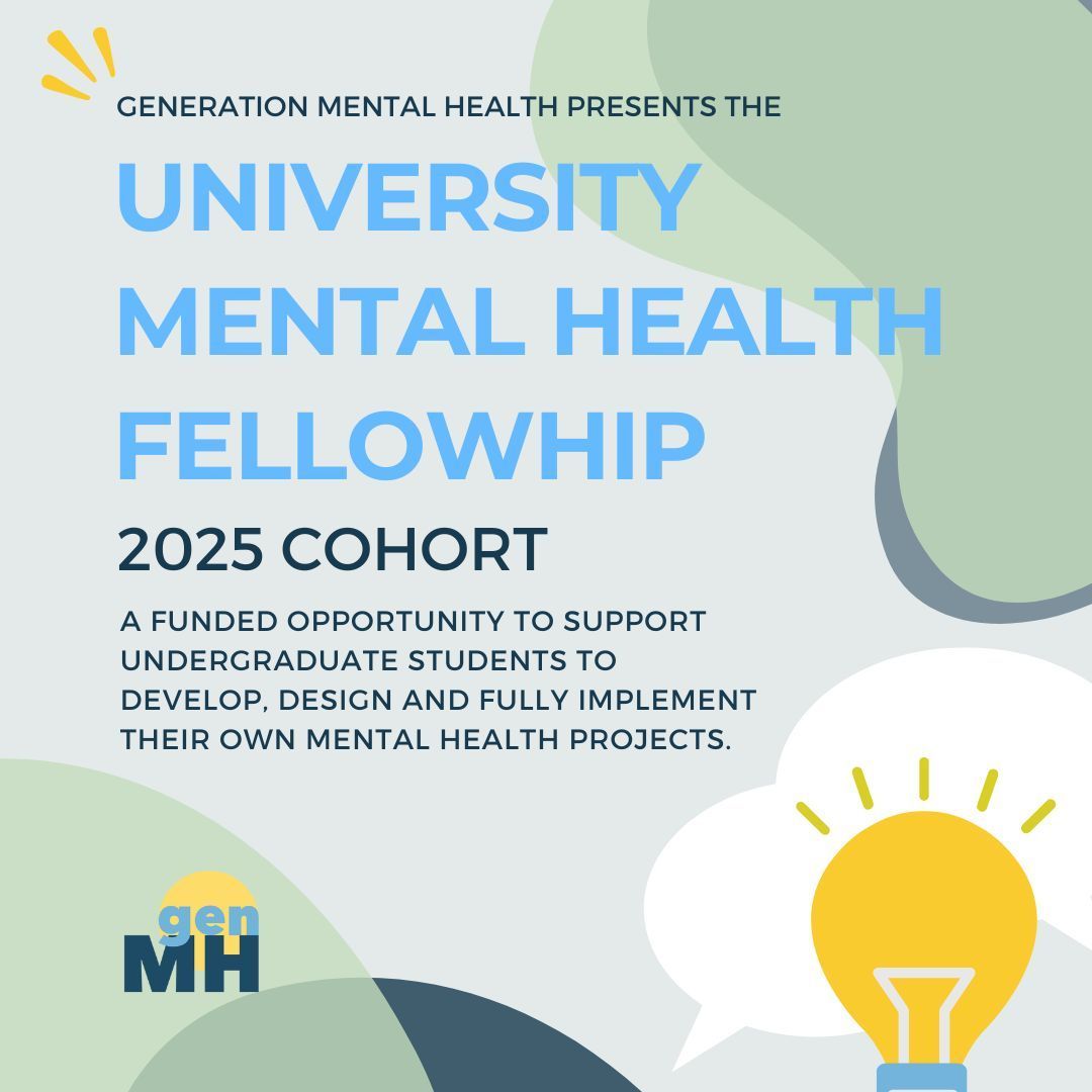 GenMHTeam's tweet image. Calling all undergrad students 📣 Our funded fellowship is back! Applications are now open for the 2025 cohort of the University Mental Health Fellowship! Check out our website to find out more, sign up to the info session and submit your application! 🌍 buff.ly/zLY5h0I
