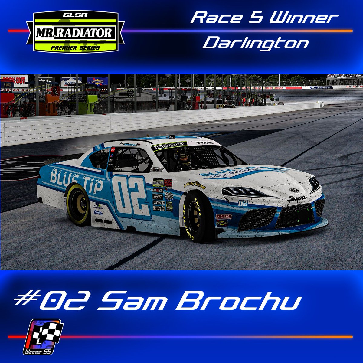GLSRiRacing's tweet image. 🏁 DARLINGTON DOMINATED! 🏁
The Lady in Black tested everyone, but in the end, one driver stood tall!

🏆 Sam Brochu takes the Crown Jewel victory! A masterful drive at Darlington earns him the win in this 201-lap battle where precision and patience were key.
Who’s next? 🔥