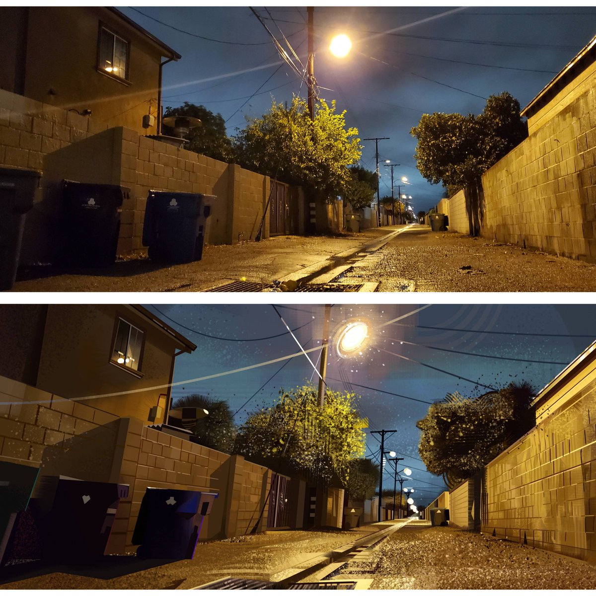 NateDHernandez's tweet photo. Top: Reference Photo
Bottom: My Painting https://t.co/Gislbf6TKR