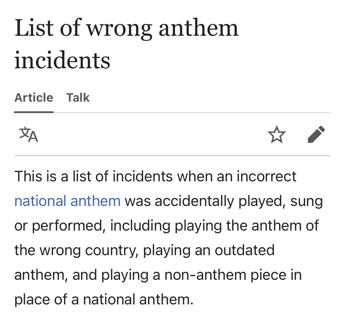 Je viens de découvrir la meilleure page Wikipedia du monde:
