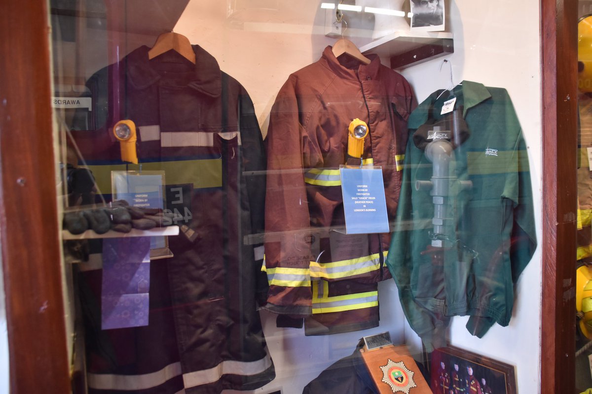 This morning we paid a visit to <a href="/pumphousemuseum/">Walthamstow Pumphouse Museum</a> where the Dennis Fire Engine used in London’s Burning was kept in storage.
There is also some memorabilia from the TV Series on show.