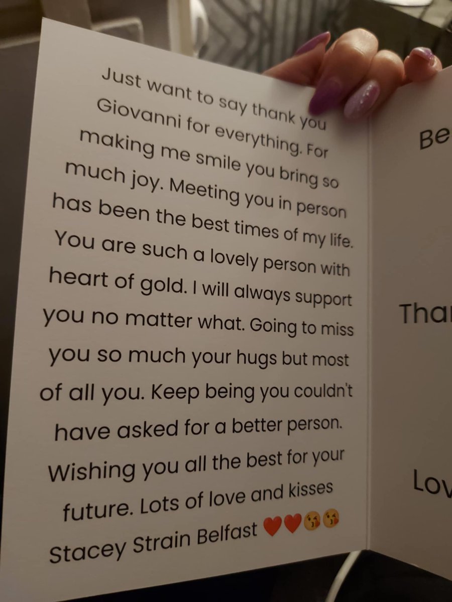 weestacey10's tweet photo. Glad you loved your presents Giovanni well deserved. Meant everyword on the card you mean everything to us ❤️❤️😘😘 https://t.co/zEh0AuMOLh