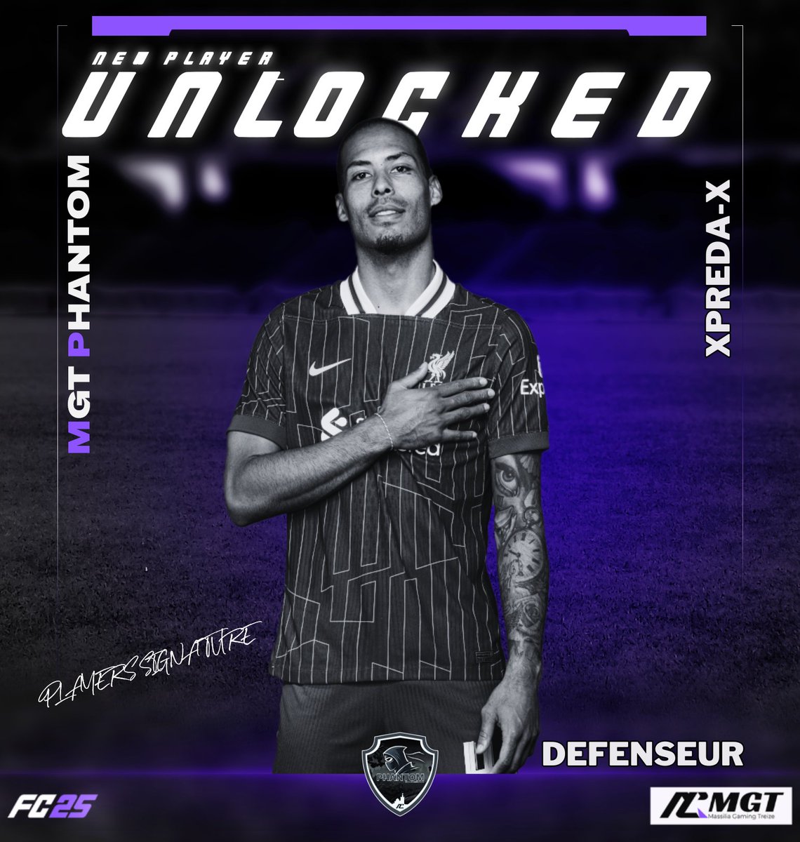 Bienvenue à notre nouveau défenseur @xpreda662 
La pour éteindre les attaquants adversaires 💪