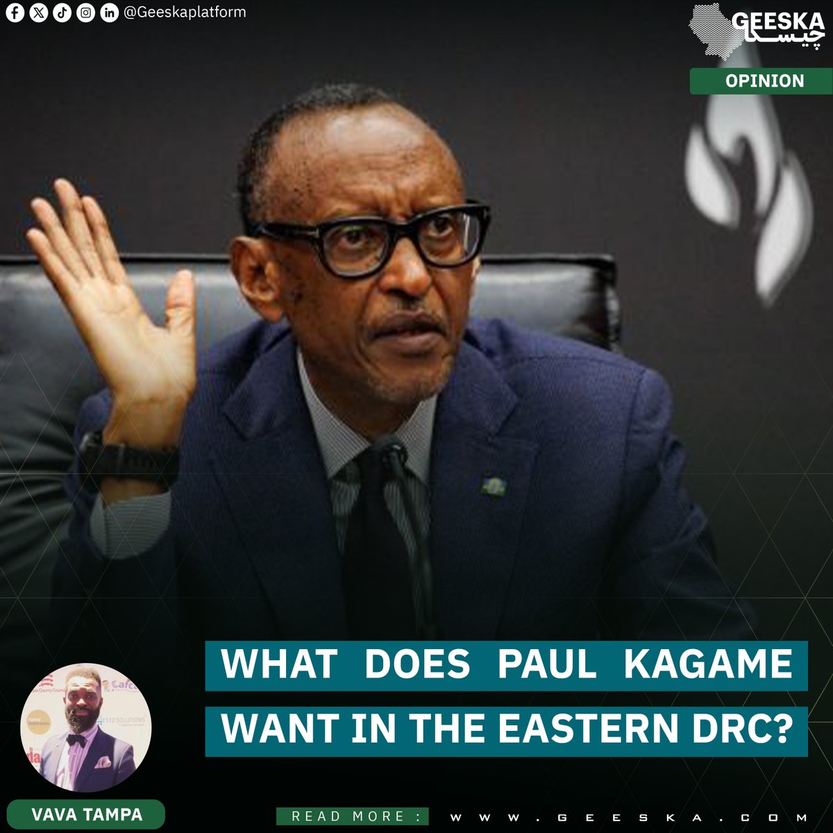 Paul Kagame’s ambitions in the DRC go beyond security concerns—he is advancing a long-held vision of territorial expansion, pushing for the annexation of eastern #Congo, argues <a href="/VavaTampa/">Vava #CongoIsBleeding Tampa</a>.

Read more:
shorturl.at/MLaWR