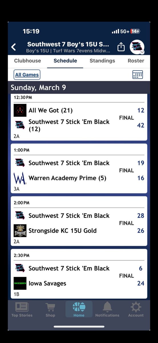 A good run to the semifinals. Next weekend gotta get it all and thanks <a href="/MoKan_Sports/">MoKan Sports</a> for having us. <a href="/Southwest7v7/">Southwest 7</a>