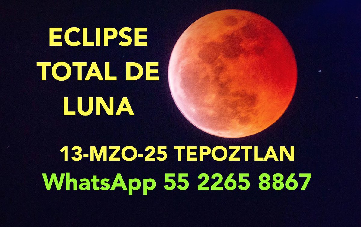 Observación  eclipse de luna de sangre en Tepoztlán Mórelos en el Camping Meztitla, jueves 13 marzo llegar antes de las 19:30 hrs. cuota de recuperación adultos $450 niños $369 2 conferencias observación con telescopios y camping