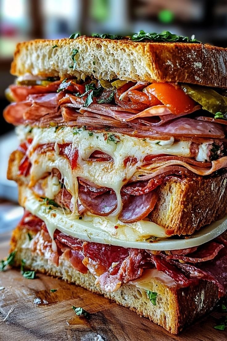 Giant Muffaletta Italian Sandwich