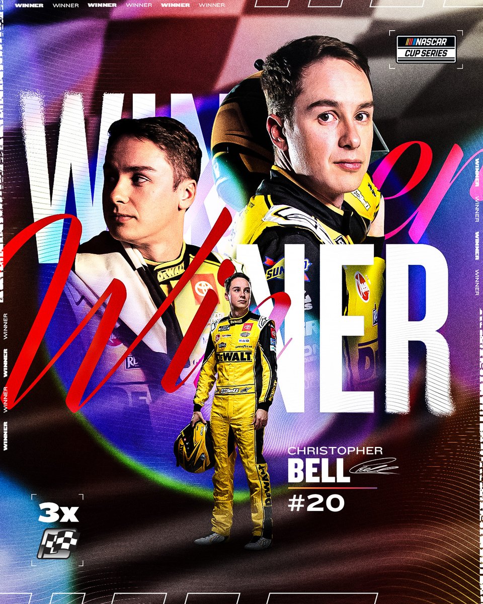 Thrice as nice!

<a href="/CBellRacing/">Christopher Bell</a> wins his third race in a row!