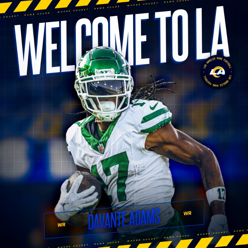 RamsNFL's tweet photo. We've agreed to terms with WR Davante Adams on a 2-year deal. ⤵️