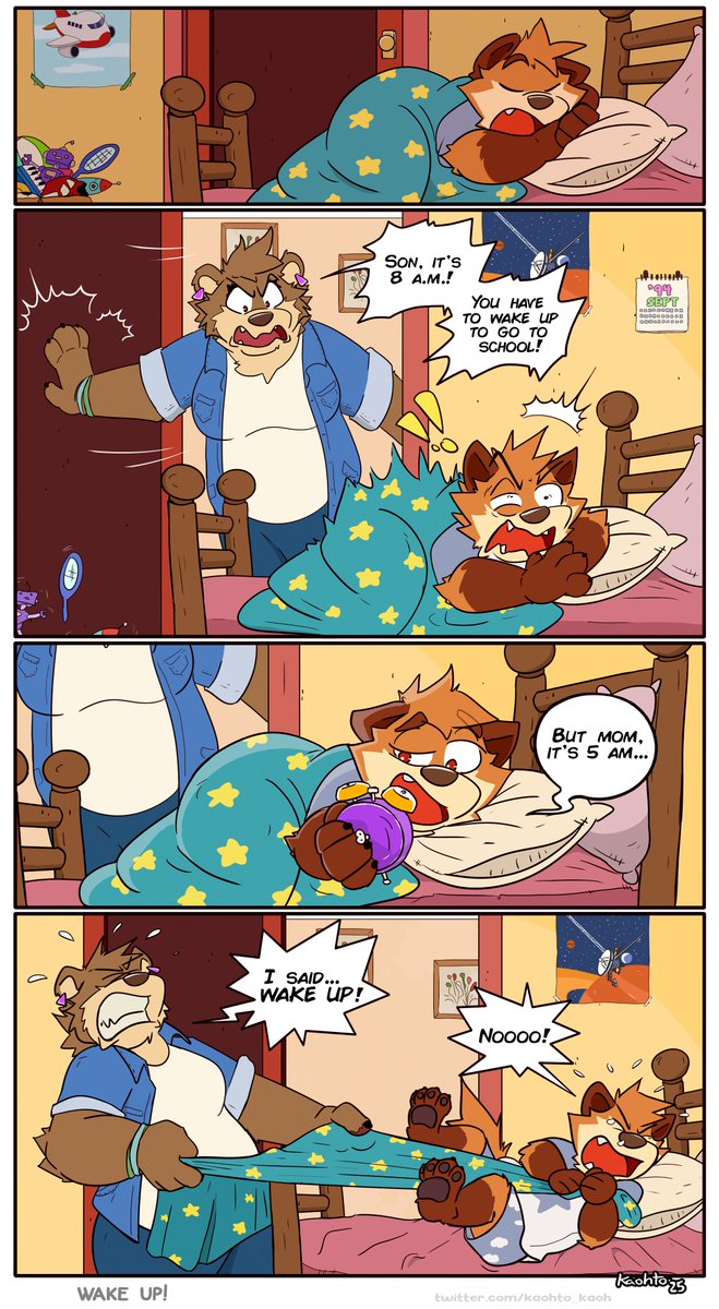 Hi guys 👋!
Like when you remember how your parents would wake you up in the most "loving way possible" to go to school 😅⏰🫠.

Greetings!