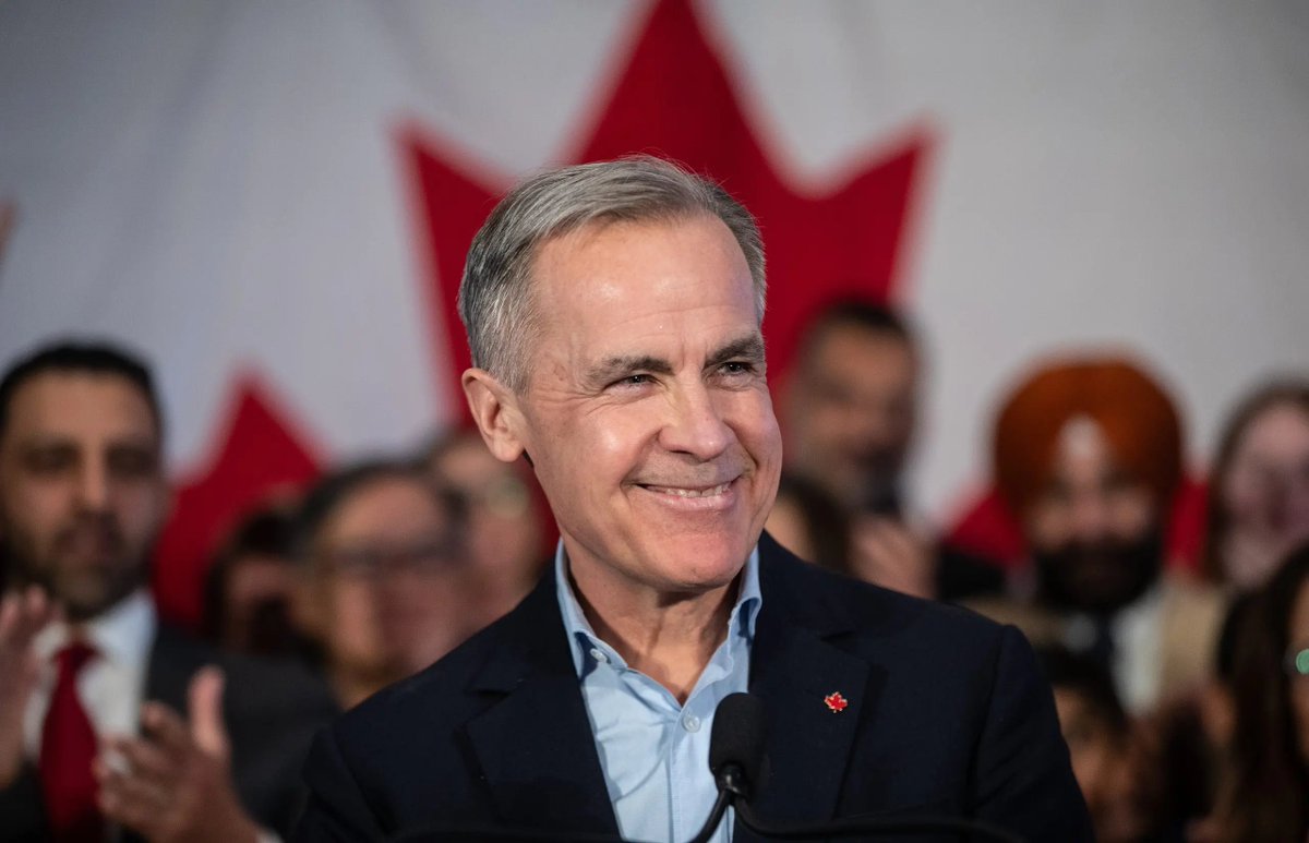 Canada has a new Prime Minister: Mark Carney.

He is:
The first PM born in the NWT.
The third PM after Joe Clark and Kim Campbell born west of Ontario.
The first PM born in the 1960s.
The 2nd PM to have played for the Oxford University Ice Hockey Team (after Lester B. Pearson).