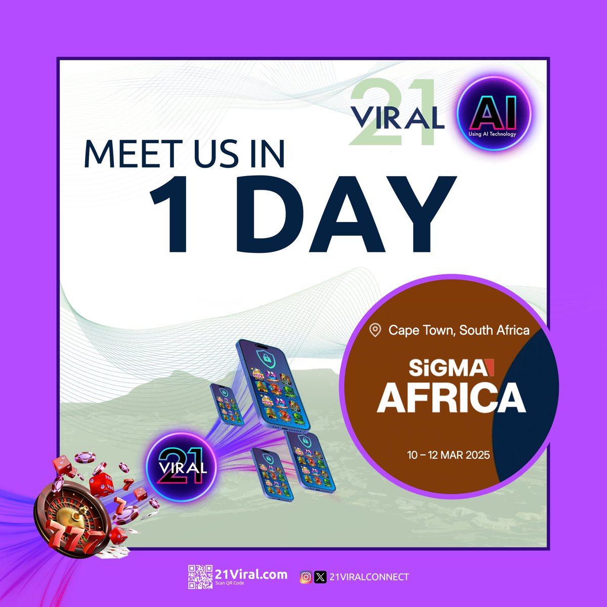 21VIRALCONNECT's tweet image. Meet us in 1 day @SiGMAworld_ #africa

Let’s talk #GameIntegration #fastertimetomarket 

DM us for a meeting @21VIRALCONNECT

#MeetMeAtSIGMA
#LetsmeetAtSIGMAAAFRICA
#SIGMA
#SIGMAAFRICA
#SIGMAEvents 
#SOUTHAFRICA
#CAPETOWN
#AFRICA
#LATAM