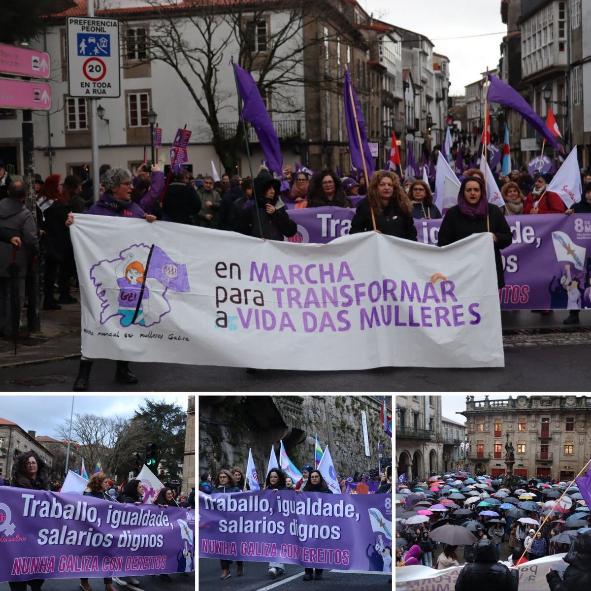 As mulleres do 112 de Galiza na mobilización da tarde de antonte convocada pola Marcha Mundial das Mulleres polo 8M.
#loitafeminista #8demarzo #8M #112enloita