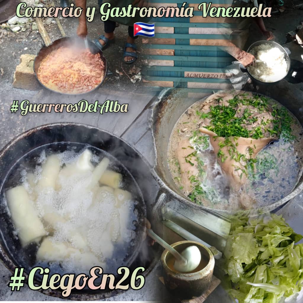 Venta de alimentos en diferentes puntos del Comercio y la Gastronomía en el municipio #Venezuela #GuerrerosDelAlba #CiegoEn26