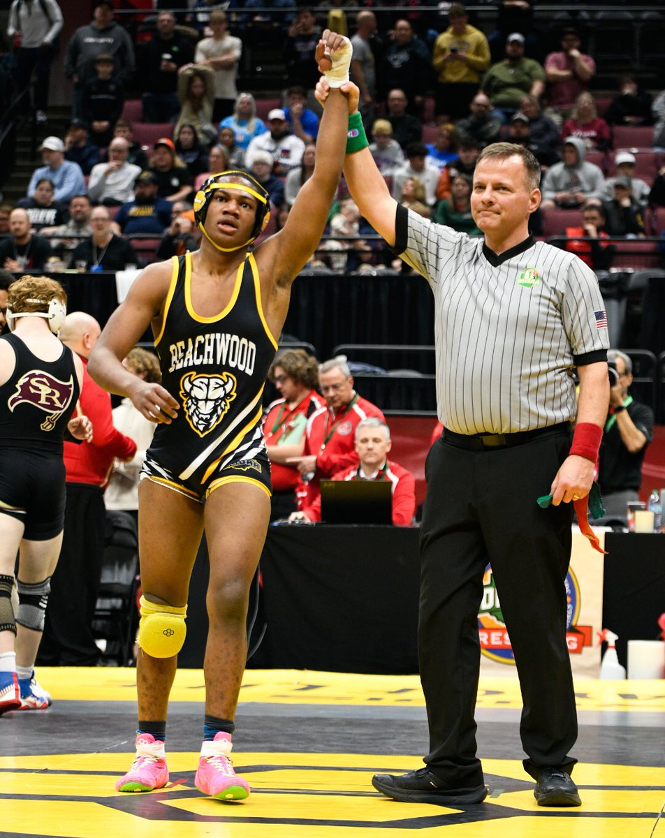 CVC_Athletics's tweet photo. Your 2025 Division III 150-pound state champion...Caleb Greenwood of Beachwood. https://t.co/AnypP2NQvp