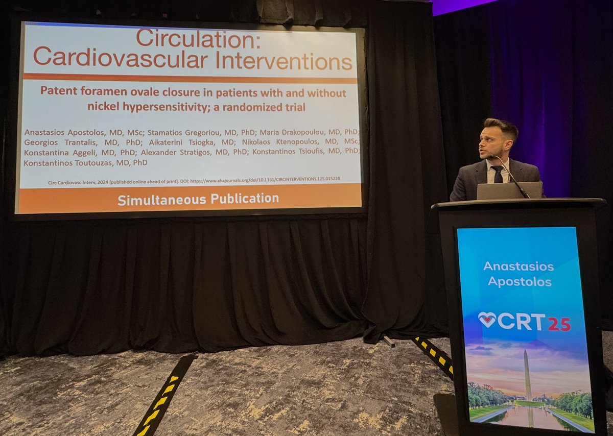 Anastasis Apostolos (@anast_apost) on Twitter photo Delighted to present my #PhD study in <a href="/CRT_meeting/">CRT Meeting</a>, which was simultaneously published in <a href="/CircIntv/">CircInterventions</a>
#CRT2025 Delighted to present my #PhD study in <a href="/CRT_meeting/">CRT Meeting</a>, which was simultaneously published in <a href="/CircIntv/">CircInterventions</a>
#CRT2025