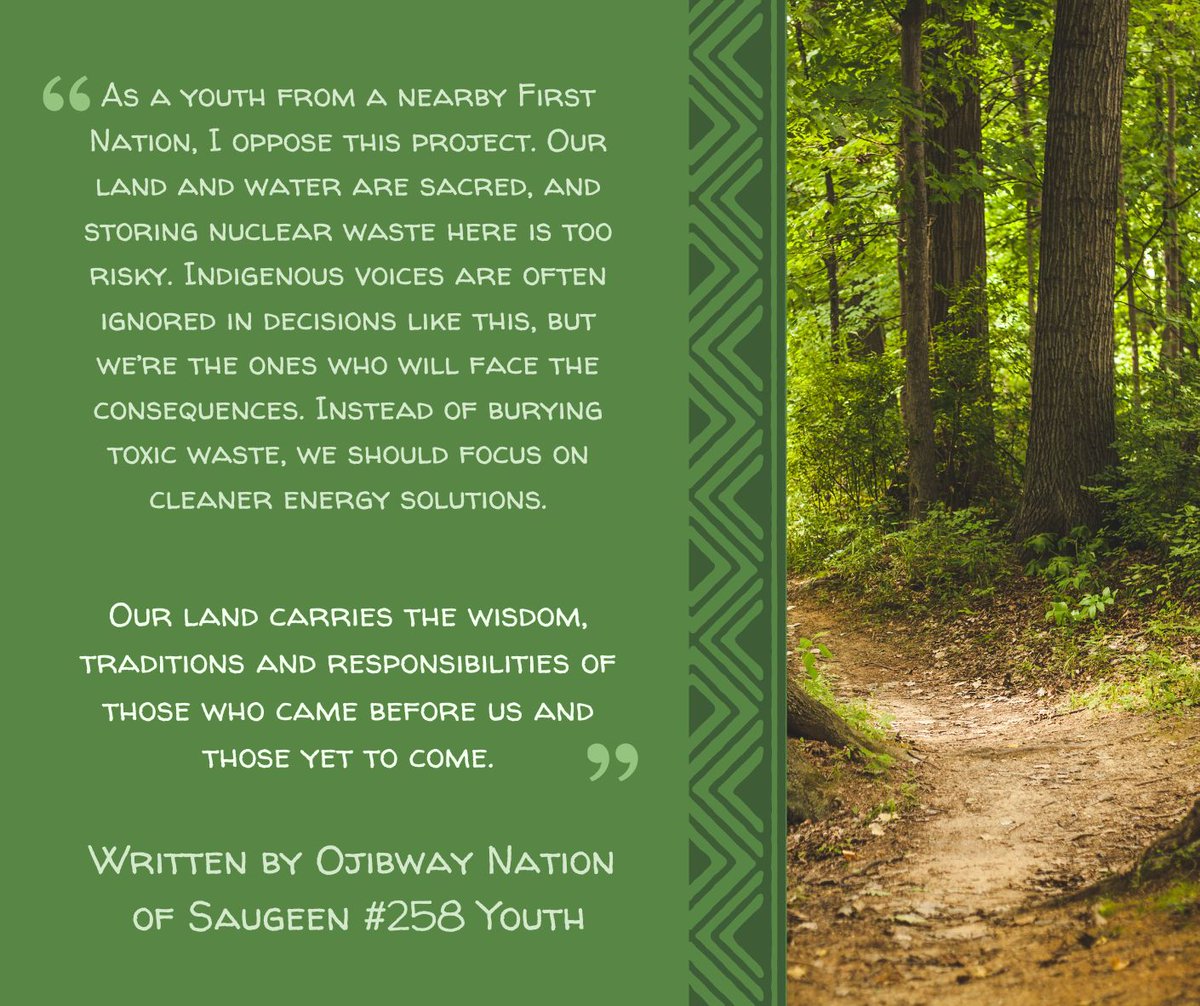 Regarding the nuclear industry's (NWMO's) intended nuclear fuel waste transportation, burial and abandonment in NW Ontario.