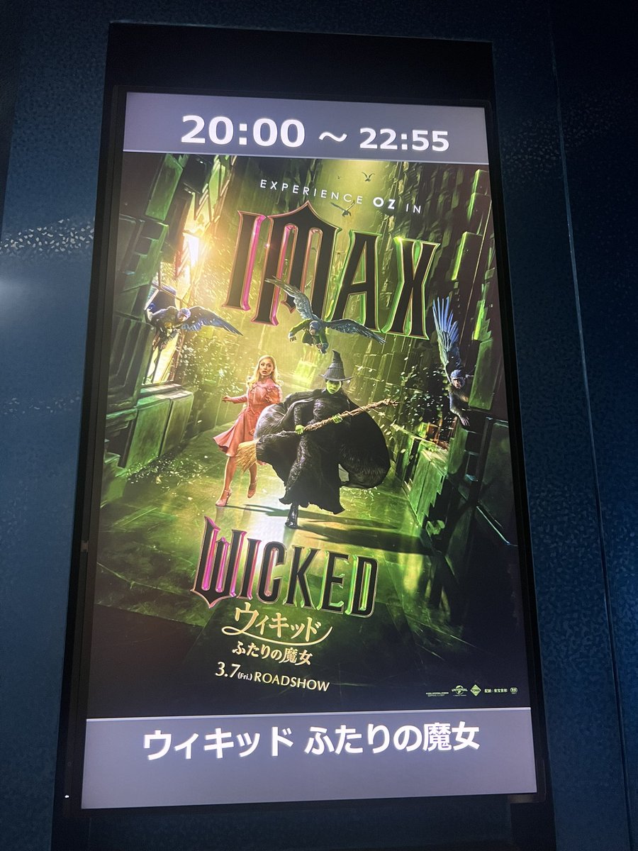 ウィキッド観たー٩( ˊᵕˋ )و 🩷💚