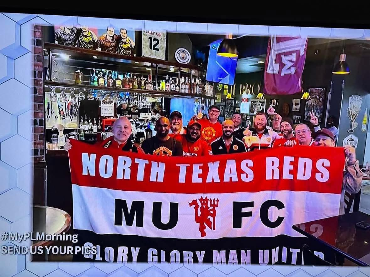 northtxreds's tweet photo. Love it when #MyPLMorning makes us tv stars 😂#GGMU #GlazersOutNOW https://t.co/FuDxUFTxte