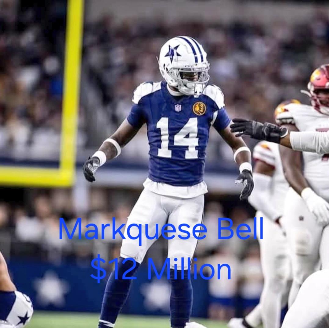 Florida A&amp;M (safety) Markquese Bell signed a three-year $12 million contract with the Dallas Cowboys