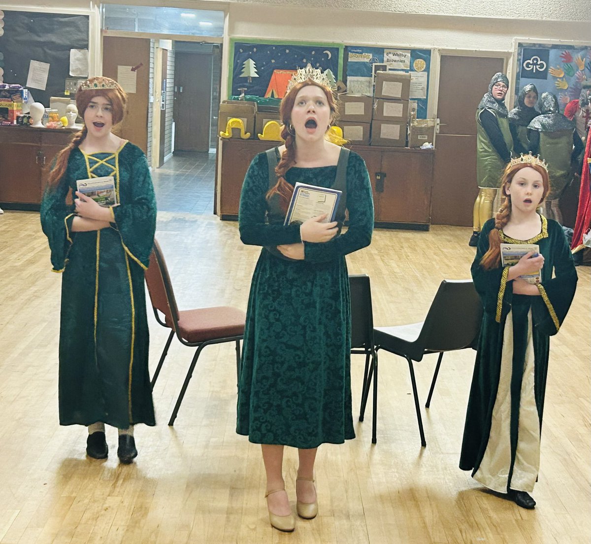 epmtc's tweet image. Today was costume call for Shrek!! 💚