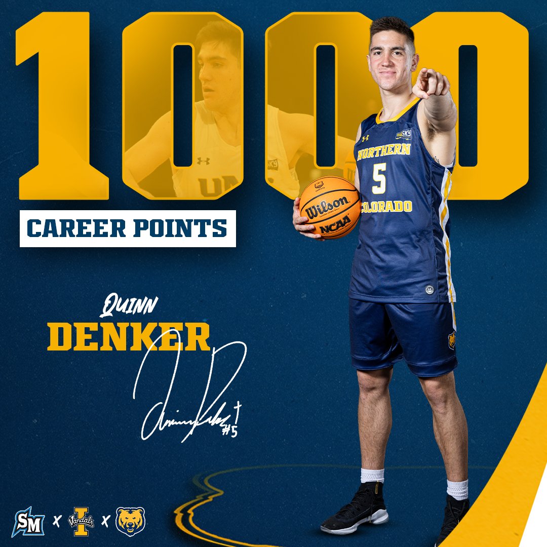 1️⃣,0️⃣0️⃣0️⃣

Our very own Quinn Denker surpasses the 1K point career total👏

#BearWitness