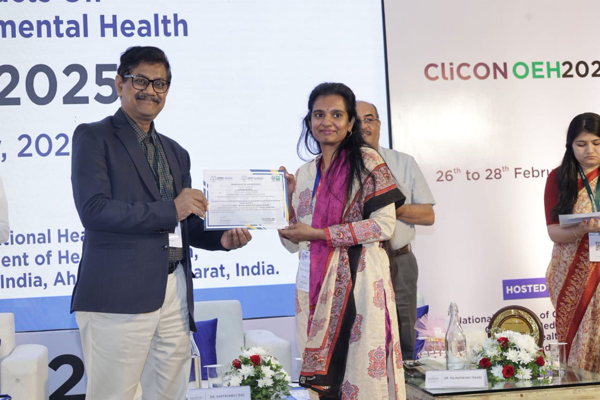 Centre for Chronic Disease Control (@indiaccdc) on Twitter photo We’re delighted to share that Dr Krithiga Shridhar, Head - Cancer Epidemiology Unit & Senior Research Scientist, <a href="/INDIACCDC/">Centre for Chronic Disease Control</a> and Senior Research Scientist <a href="/CHART_TSB/">Ashoka TSB CHART</a>, <a href="/AshokaUniv/">Ashoka University</a> has been awarded first prize in the poster presentation titled: 'Occupational Pesticide Exposure and We’re delighted to share that Dr Krithiga Shridhar, Head - Cancer Epidemiology Unit & Senior Research Scientist, <a href="/INDIACCDC/">Centre for Chronic Disease Control</a> and Senior Research Scientist <a href="/CHART_TSB/">Ashoka TSB CHART</a>, <a href="/AshokaUniv/">Ashoka University</a> has been awarded first prize in the poster presentation titled: 'Occupational Pesticide Exposure and