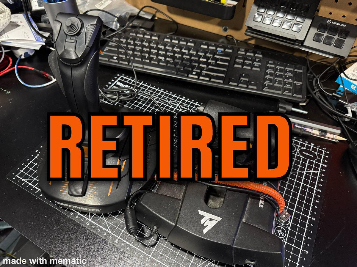 Xcaliber009 (@xcaliber_009) on Twitter photo Finished installing my new <a href="/VKBsim/">VKBsim</a> controllers, special thanks to <a href="/Rainmangamez/">Rainman Games</a> for helping the decision! Retiring my <a href="/TMThrustmaster/">Thrustmaster Official</a> HOTAS (but I still love my racing stuffs ❤️).
Nearly ready to dive back into #EliteDangerous and more with the setup! Finished installing my new <a href="/VKBsim/">VKBsim</a> controllers, special thanks to <a href="/Rainmangamez/">Rainman Games</a> for helping the decision! Retiring my <a href="/TMThrustmaster/">Thrustmaster Official</a> HOTAS (but I still love my racing stuffs ❤️).
Nearly ready to dive back into #EliteDangerous and more with the setup!