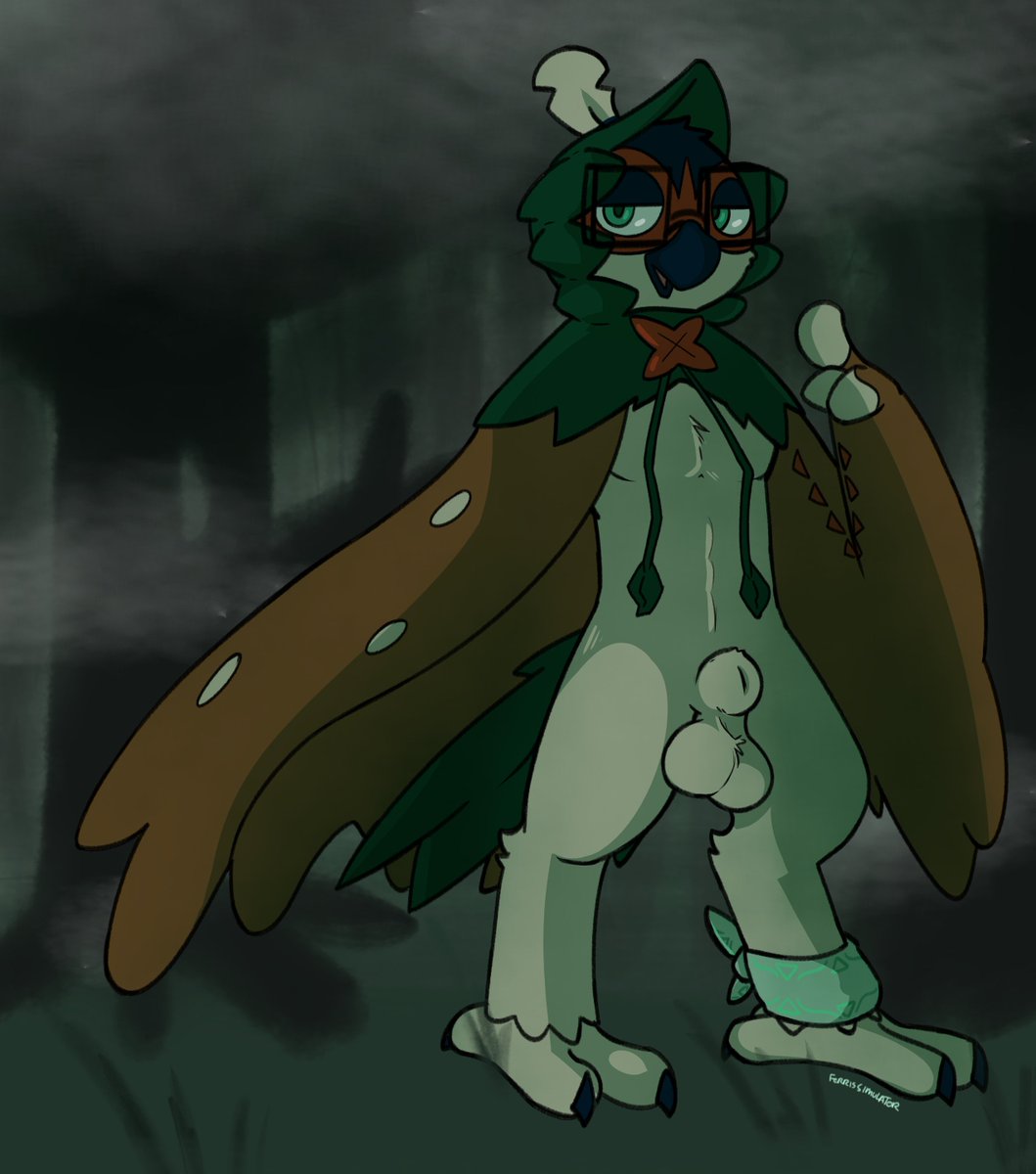 LasciviousEagle's tweet photo. "You must be lost to be all the way out here, pet. I can guide you back to your campsite...for a price.~"  
He may or may not have had a hand in you getting lost in the first place...classic mischievous ghosts.~ https://t.co/kU8MidkwMD