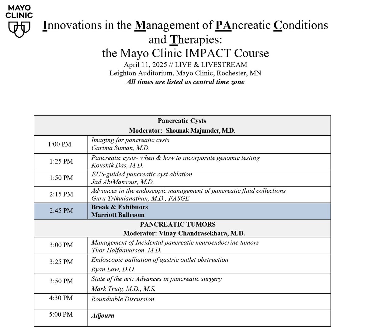 Mohamed Tausif Siddiqui, MD (@tausifsidmd) on Twitter photo Excited and looking forward to IMPACT 2025 course! A great line up sessions discussing advanced therapies for pancreatic disorders!
πScholarship for free registration β
<a href="/CCF_GIFellows/">CCF GI Fellowship</a> <a href="/Chatterjee_MD/">Arjun Chatterjee</a> <a href="/AhmedNadeemMD/">Ahmed Nadeem</a> <a href="/ChahalPrabhleen/">Prabhleen Chahal MD,MASGE,FACG</a> <a href="/RajatGargMD/">Rajat Garg</a> <a href="/ManikGIMD/">Manik Aggarwal</a> <a href="/AmandeepSinghMD/">Amandeep Singh</a> Excited and looking forward to IMPACT 2025 course! A great line up sessions discussing advanced therapies for pancreatic disorders!
πScholarship for free registration β
<a href="/CCF_GIFellows/">CCF GI Fellowship</a> <a href="/Chatterjee_MD/">Arjun Chatterjee</a> <a href="/AhmedNadeemMD/">Ahmed Nadeem</a> <a href="/ChahalPrabhleen/">Prabhleen Chahal MD,MASGE,FACG</a> <a href="/RajatGargMD/">Rajat Garg</a> <a href="/ManikGIMD/">Manik Aggarwal</a> <a href="/AmandeepSinghMD/">Amandeep Singh</a>