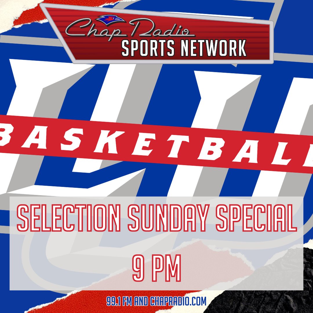 LCU_Chap_Radio's tweet image. On air in less than an hour! Tune in for live coverage of the NCAA DII Basketball Selection Show!