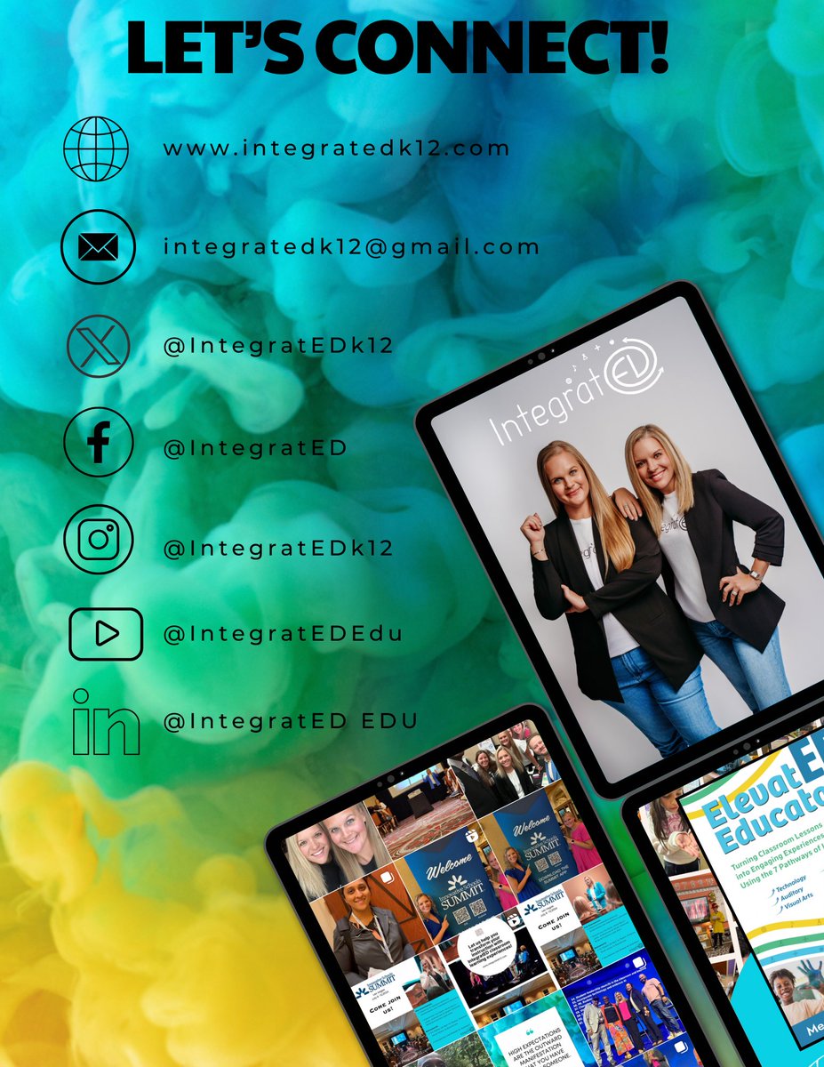 integratedk12's tweet image. You can find IntegratED across multiple platforms, and we’d love to connect with you!

Where do you like to connect the most? Drop a comment and let us know! 

#IntegratED #StayConnected #JoinTheCommunity #integratedk12 #edutwitter