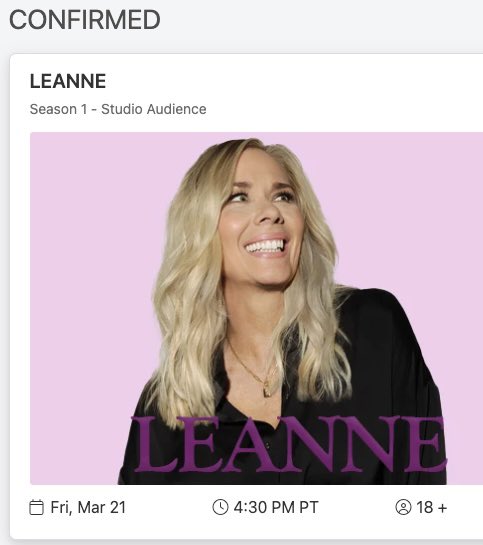TheTomWebster's tweet image. Yay, just got a ticket to see @LeanneComedy tape her new sitcom. 👍🏼
I’ll be cheering you on!