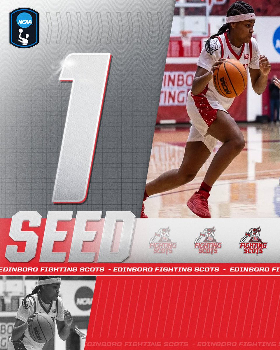 Representing the Atlantic Region as the No. 1️⃣ seed, <a href="/BoroAthletics/">Edinboro Athletics</a>!

#D2WBB | #MakeItYours