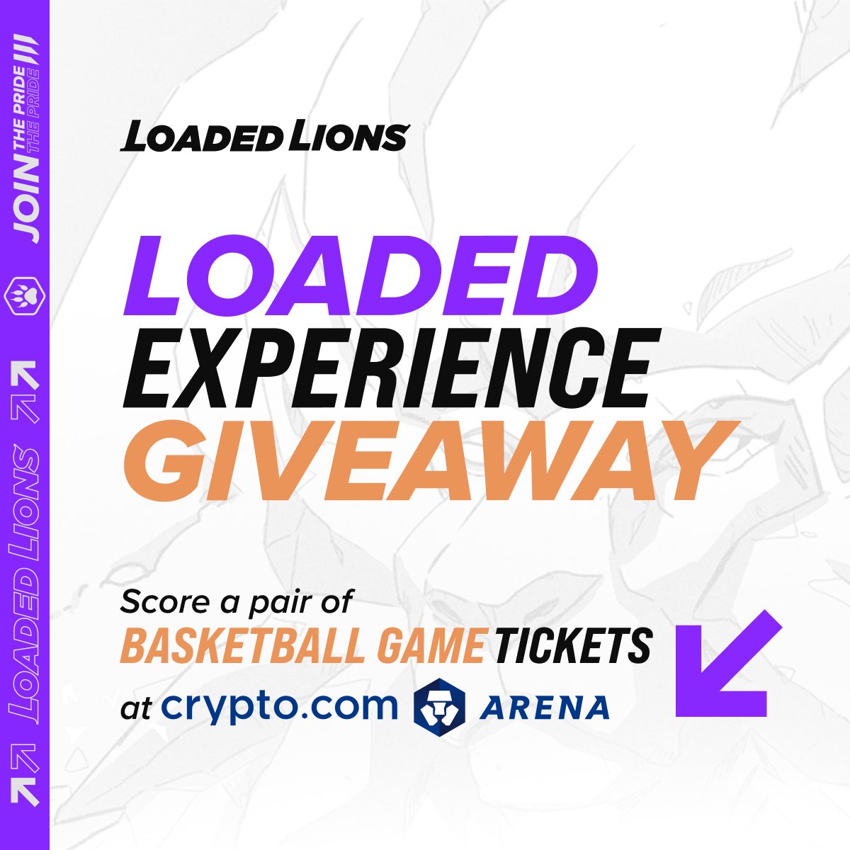 Loaded Lions - $LION live on Crypto.com (@loadedlions_cdc) on Twitter photo Calling all Mane Netizens and Dark Lions Basketball fans! ๐ฆ
We have a pair of suite tickets for the basketball game on 18 Mar 2025 to give away to eligible holders! Here's your chance to watch the event at the <a href="/cryptocomarena/">Crypto.com Arena</a>!
Exclusive to Loaded Lions and Dark Lions NFT Calling all Mane Netizens and Dark Lions Basketball fans! ๐ฆ
We have a pair of suite tickets for the basketball game on 18 Mar 2025 to give away to eligible holders! Here's your chance to watch the event at the <a href="/cryptocomarena/">Crypto.com Arena</a>!
Exclusive to Loaded Lions and Dark Lions NFT