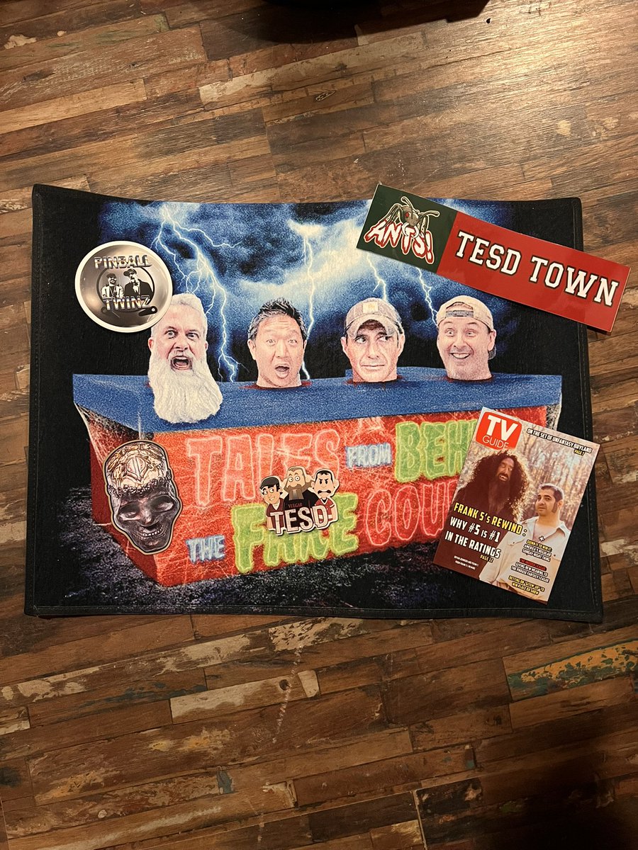 Loathstupid's tweet image. 🛑 #GIVEAWAY time! Ok #anthill let’s spread the word for Tim. Reply to this post with a screenshot where you bought the pod to enter. Drawing next Sunday. Winner gets everything shown. @DonovanTESD @tesdgroupie @sundayjeff @TellEmSteveDave @MizSuey @SModfan @BQQuinn @tmilo1982