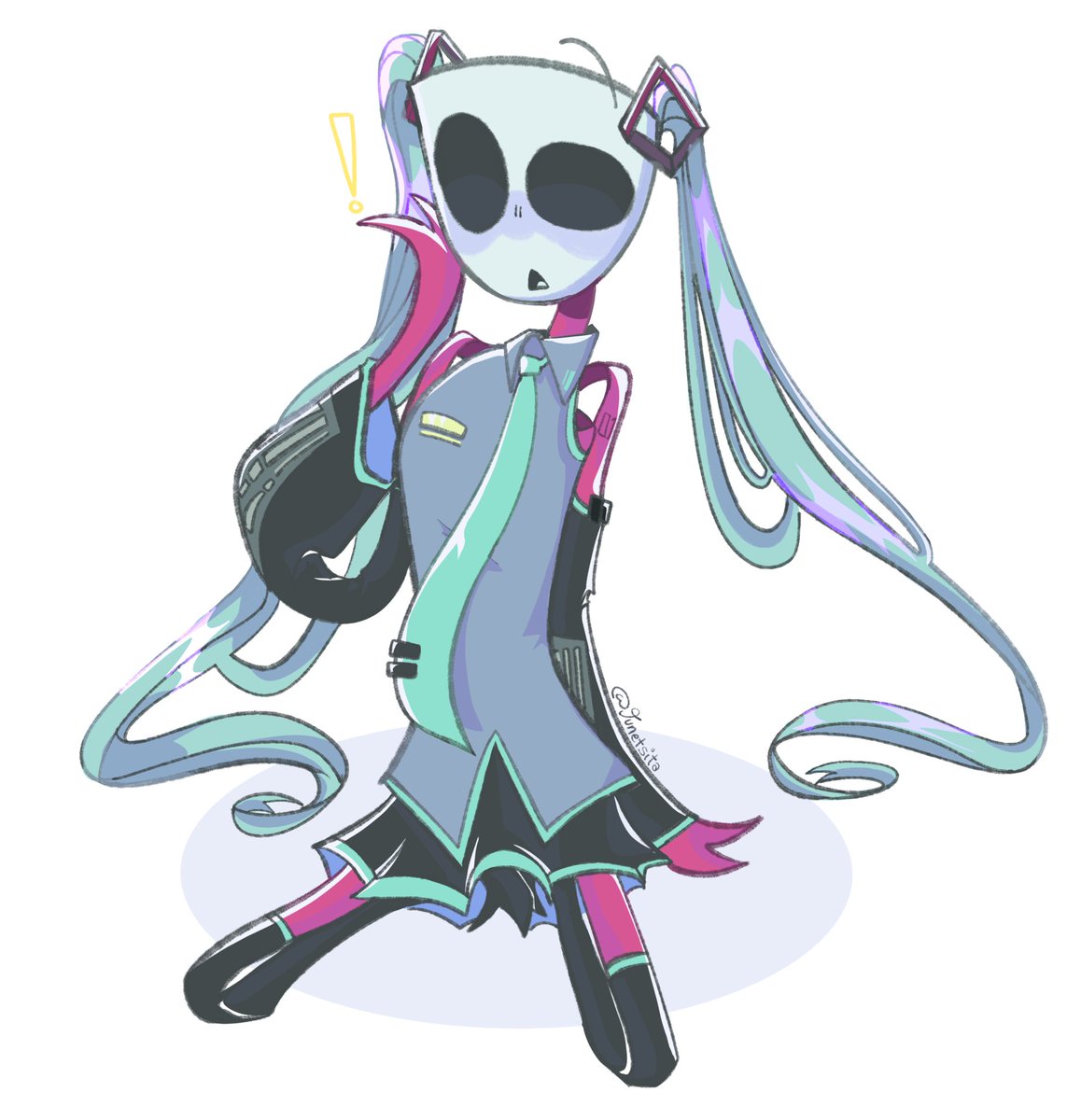 junetsita's tweet image. GUYS I FORGOT TODAY IS MIKU&apos;S DAY TAKE THIS OLD DRAWING AAAA 
#TADC #gangle #MikuDay