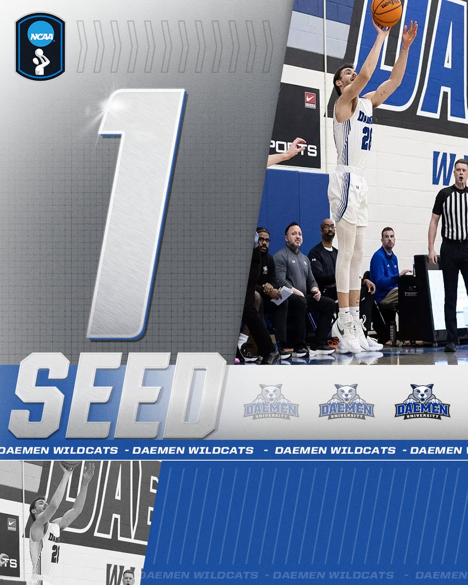 NCAA Division II (@ncaadii) on Twitter photo Representing the East Region as the No. 1️⃣ seed, <a href="/DaemenAthletics/">Daemen Wildcats</a>!
#D2MBB | #MakeItYours Representing the East Region as the No. 1️⃣ seed, <a href="/DaemenAthletics/">Daemen Wildcats</a>!
#D2MBB | #MakeItYours