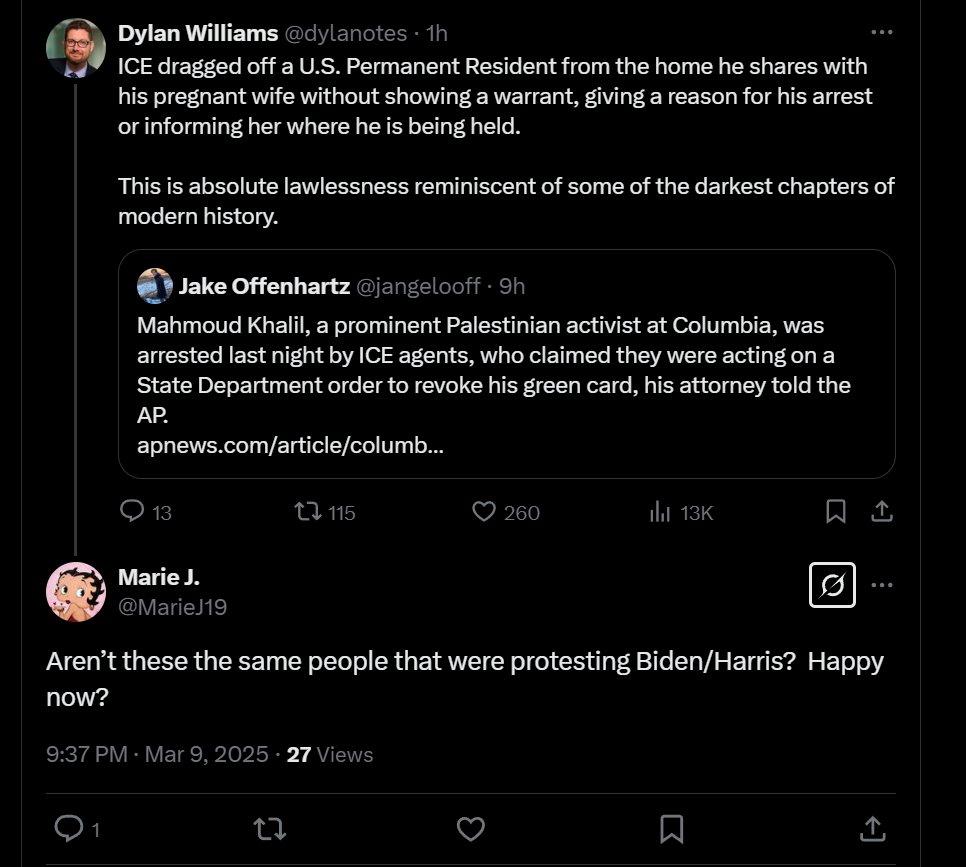 disabledwonk's tweet image. No peace with racist authoritarian "liberals" like this. They are a cancer on the party and are actively enabling abuses because they're so high on their hate-fetish for "leftists". They do not have real values, just "sides".
"Progressive" seems to have lost its meaning.