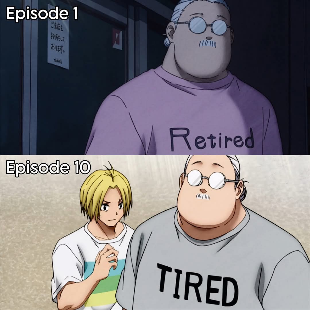 AnimexTwts's tweet photo. From "retired" to "tired" 😭 https://t.co/GAKW45eBUB