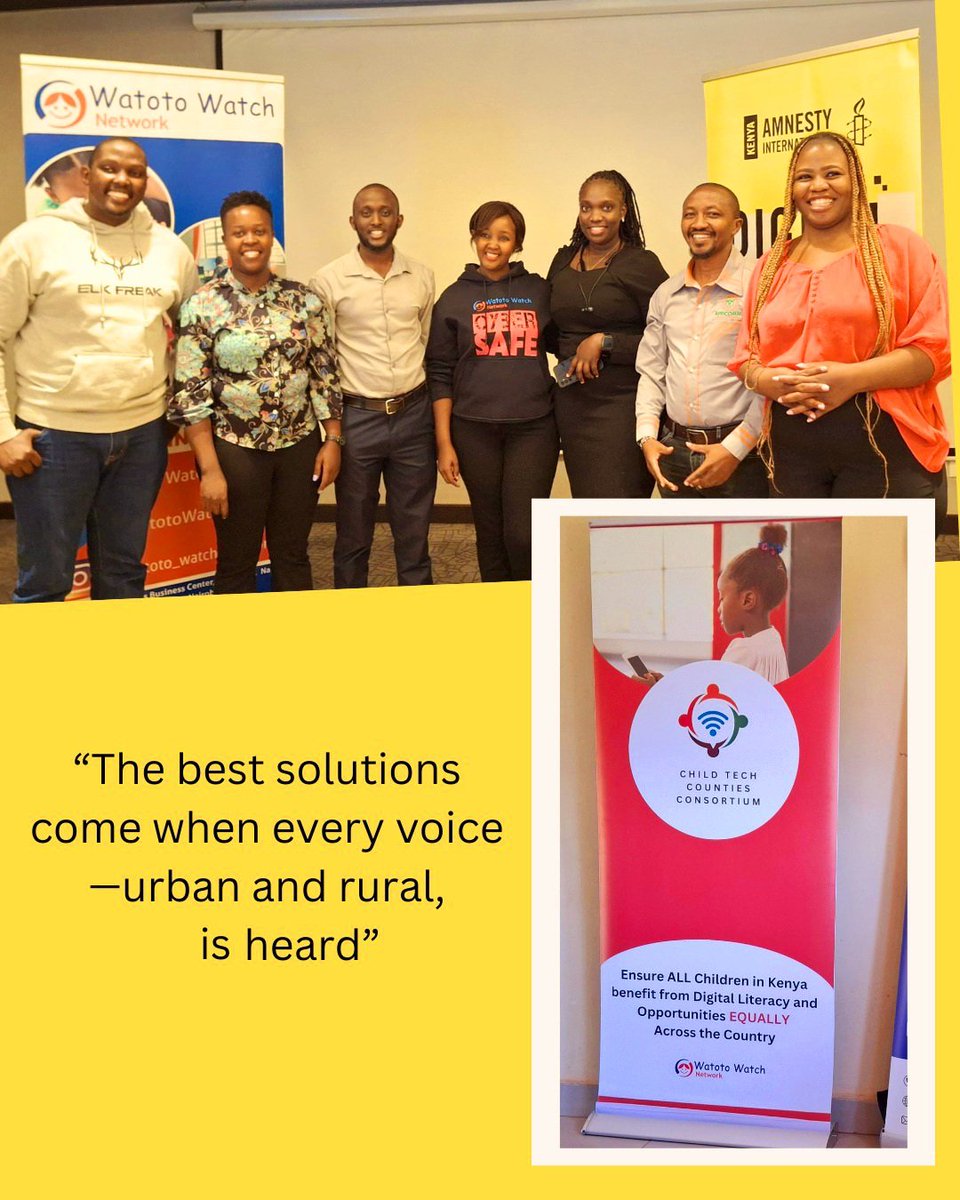 WatotoWatchNet's tweet photo. Child Tech Counties Consortium joined Rights Click Alliance meeting to add the voice of mashinani in 2025 planning meeting on Digital Rights of Children.

The Child Tech Counties Consortium, led by Watoto Watch Network, is a collaborative network of grassroots civil society organizations across Kenya committed to advancing digital inclusion and ensuring online safety for children.

#TransNzoia #Bomet #Kirinyaga #Kajiado #TharakaNithi #Homabay #Nakuru