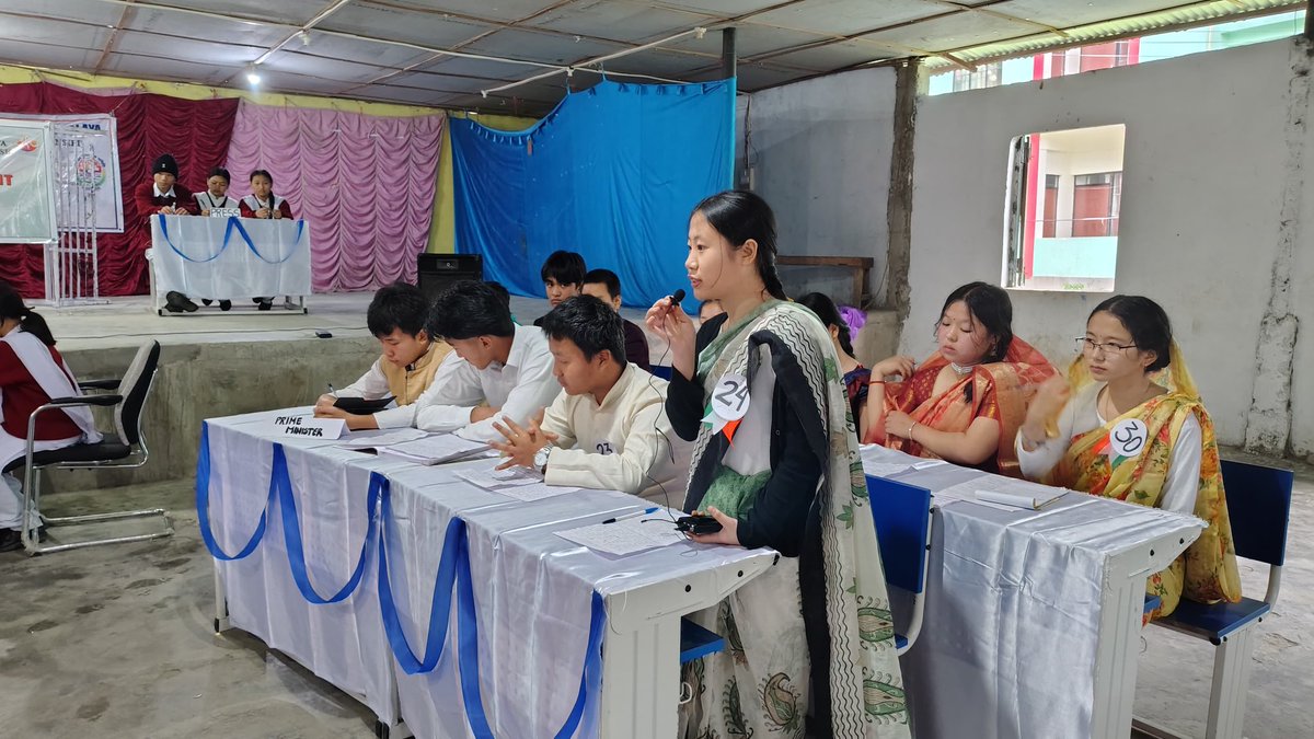 JNV_Megdong's tweet photo. Empowering Young Leaders! 🌟✨

Snapshots from the Bal Sansad Program at JNV Megdong, where students took charge, voiced their ideas, and engaged in meaningful discussions on school and community development. @NVS_HQ @DcShillong @NVSHqNoida @mschoudhary84 https://t.co/rljuBPUChF