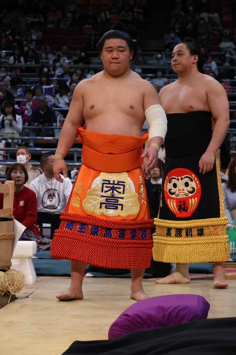 二日目の様子＞ 十両土俵入り #若碇 #琴栄峰 #sumo #相撲 #三月場所