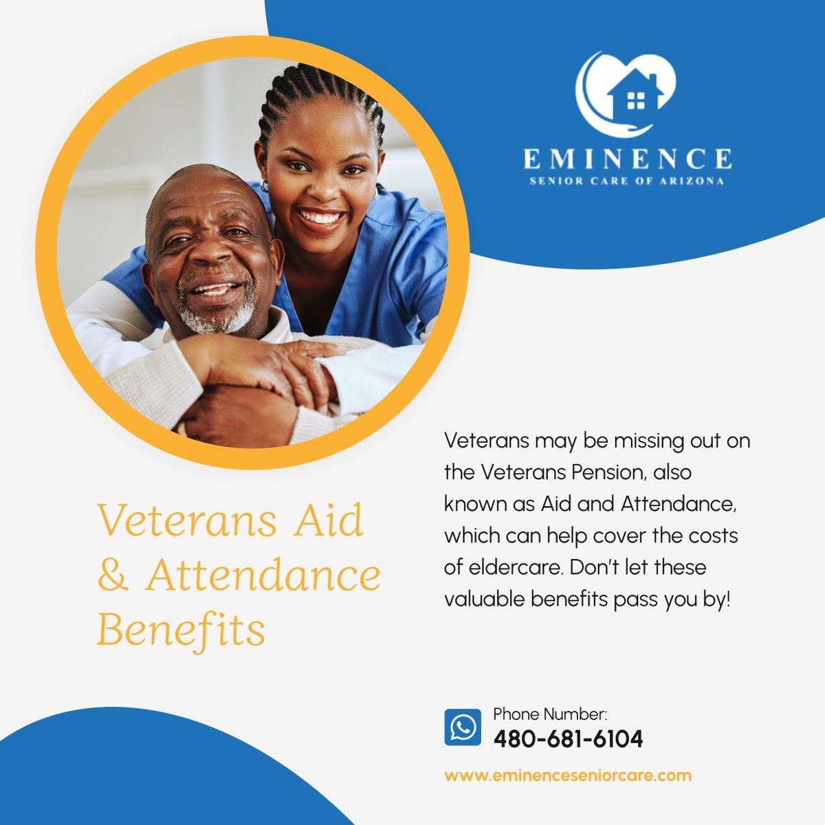 eminencescoa's tweet photo. Did you know veterans can access aid for eldercare through the Veterans Pension program? Learn more about these benefits today by contacting us! 

#HomeCare #MesaAZ #VeteransSupport https://t.co/ANZvAKzloy